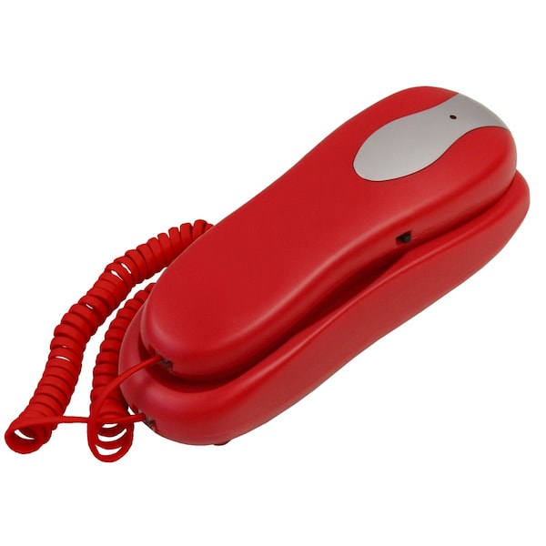Blue Donuts Slimline Red Colored Phone For Wall Or Desk With Memory - BD3496711