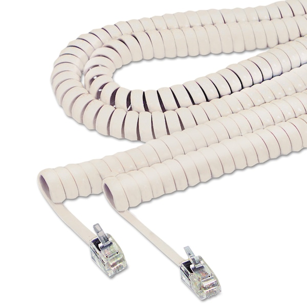 Softalk Softalk Modular Plug Handset Coil Cord - 25 ft Phone Cable for Phone - Beige - 1 Each - 42260