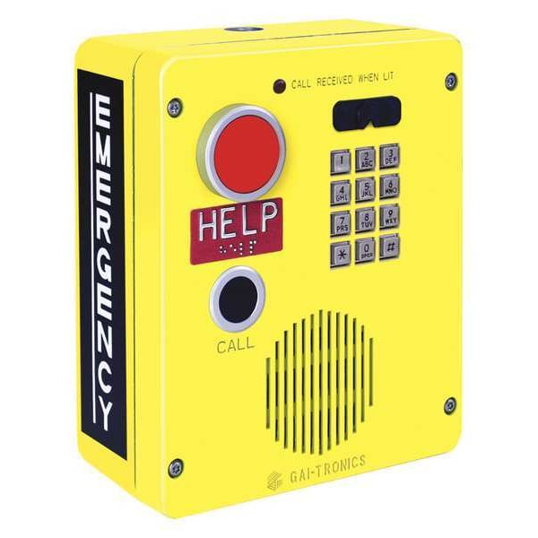 Hubbell Gai-Tronics Emergency Weatherproof Telephone 1 Button, Keypad - 394AL-001