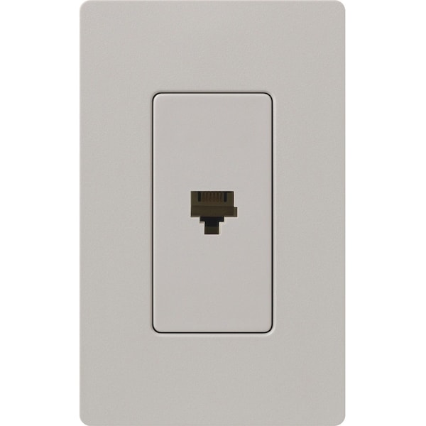 Lutron Lutron Satin Colors 1 Socket Telephone Faceplate - RJ-12 Phone - Taupe - SC-PJ-TP
