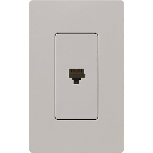 Lutron Lutron Satin Colors 1 Socket Telephone Faceplate - RJ-12 Phone - Taupe - SC-PJ-TP