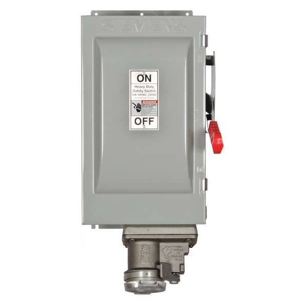 Interruptor de Seguridad con Fusible Siemens, Alta Resistencia, 600V AC, 3PST, 60 A, NEMA 3R - HF362JCH