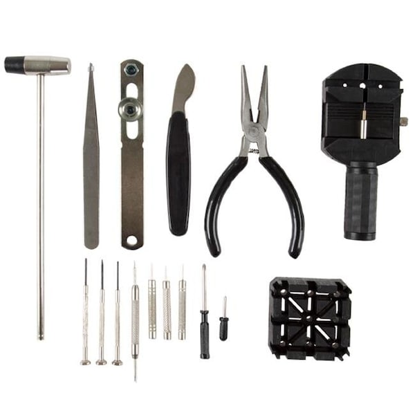 Stalwart Stalwart 75-WRTK16 Watch Repair Kit - 16 Piece - 75-WRTK16