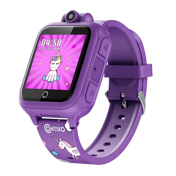 Contixo KW1 Smart Watch for Kids with Educational Games, HD Touch Screen, Camera & MP3 Music Player, Purple - KW1-PURPLE