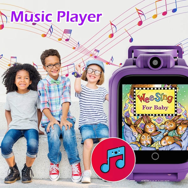 Contixo KW1 Smart Watch for Kids with Educational Games, HD Touch Screen, Camera & MP3 Music Player, Purple - KW1-PURPLE