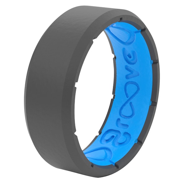 Groove Life Groove Life Mens Edge Round Deep Stone Gray Ring Silicone Water Resistant Size 10 - R7-003-10