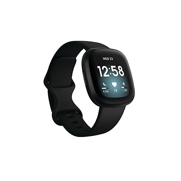 Fitbit Versa 3 Health & Fitness Smartwatch with GPS, 24/7 Heart Rate, Alexa Built-in, 6+ Days Batter - FB511BKBK