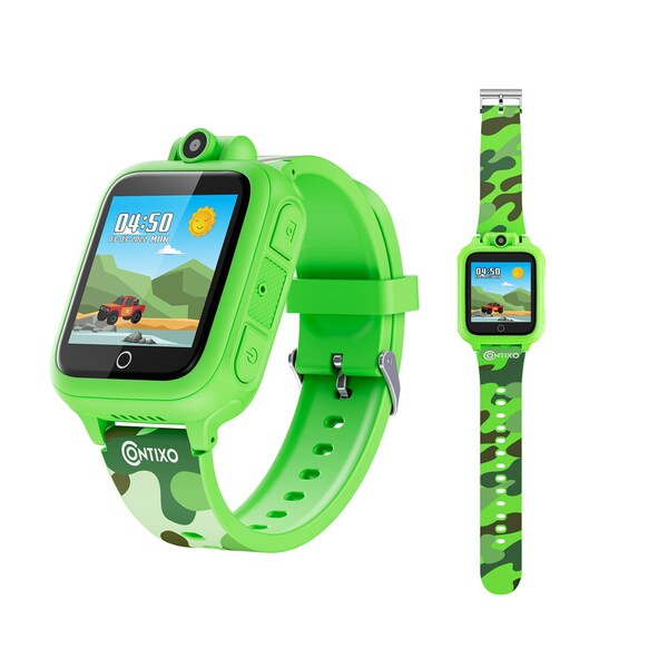 Contixo KW1 Smart Watch for Kids with Educational Games, HD Touch Screen, Camera & MP3 Music Player, Green - KW1-GREEN