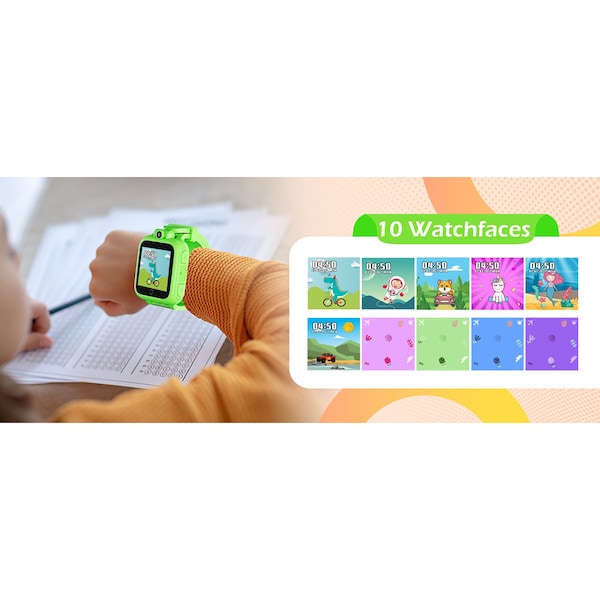 Contixo KW1 Smart Watch for Kids with Educational Games, HD Touch Screen, Camera & MP3 Music Player, Green - KW1-GREEN