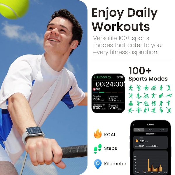 Tozo S3 Ultimate Smart Watch: HD Touchscreen, Health Monitoring, IP68 Waterproof Rose Gold - TOZOS3RGLD