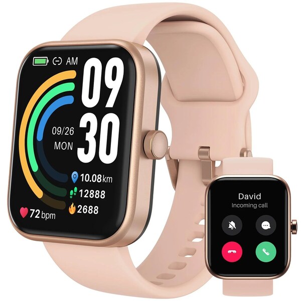 Tozo S3 Ultimate Smart Watch: HD Touchscreen, Health Monitoring, IP68 Waterproof Rose Gold - TOZOS3RGLD