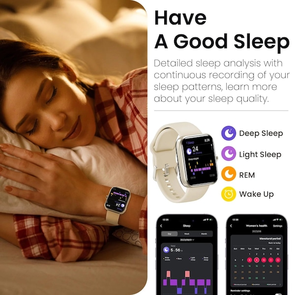 Tozo S3 Ultimate Smart Watch: HD Touchscreen, Health Monitoring, IP68 Waterproof Gold - TOZOS3GLD