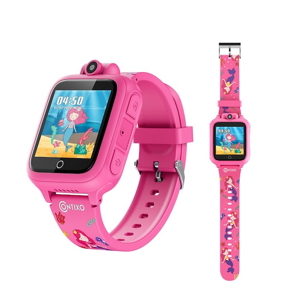 Contixo KW1 Smart Watch for Kids with Educational Games, HD Touch Screen, Camera & MP3 Music Player, Pink - KW1-PINK