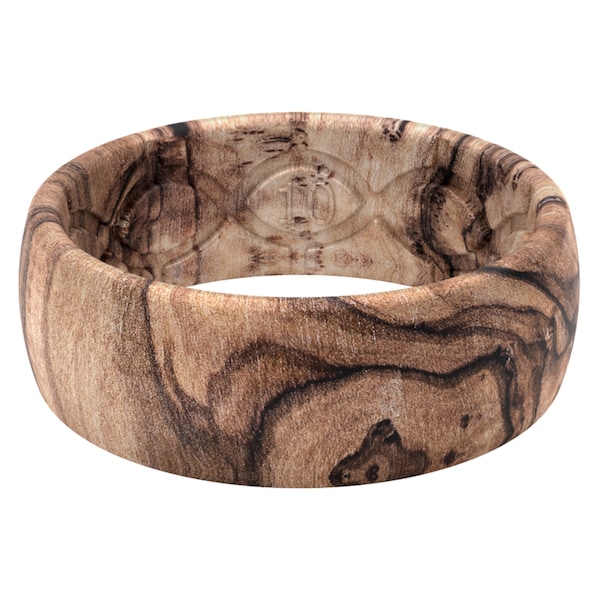 Groove Life Groove Life Mens Original Nomad Burled Round Brown/Black Ring Silicone Water Resistant Size 11 - R8-006-11