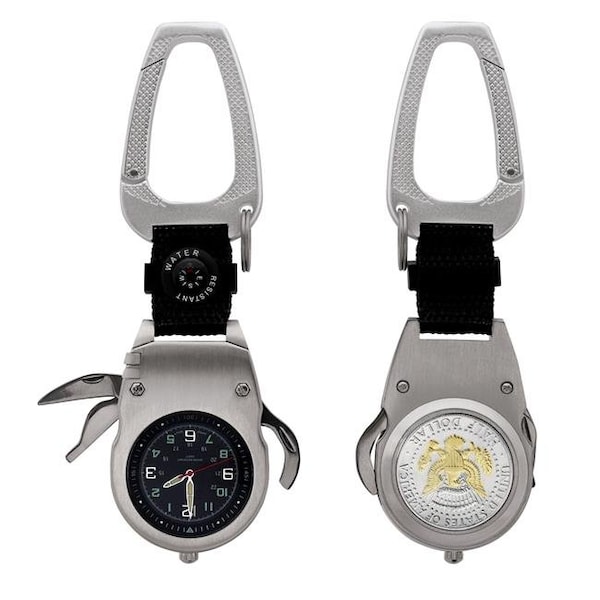 Upm Global UPM Global 14818 Selectively Gold Layered Presidential Seal JFK Half Dollar Coin Multi-Tool Pocket Watch Compass - 14818