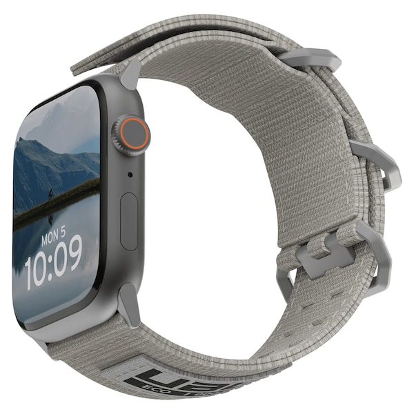 Urban Armor Gear Nato Eco Watch Strap For Apple Watch 42mm / 44mm / 45mm / 49mm, Titanium - 194159113636