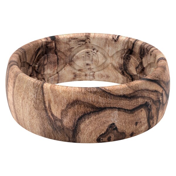 Groove Life Groove Life Mens Original Nomad Burled Round Brown/Black Ring Silicone Water Resistant Size 10 - R8-006-10