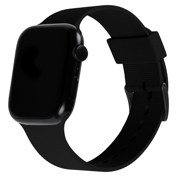 Urban Armor Gear U Dot Silicone Watch Strap For Apple Watch 42mm / 44mm / 45mm / 49mm, Black - 194005314040
