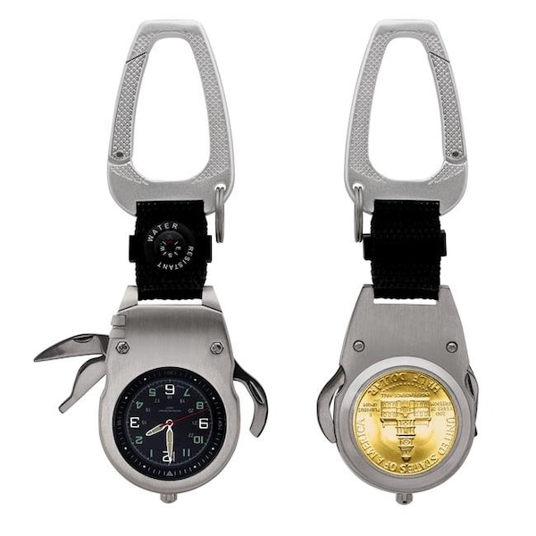 Upm Global UPM Global 14823 Gold Layered JFK Bicentennial Half Dollar Coin Multi-Tool Pocket Watch Compass - 14823