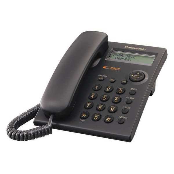 Panasonic Panasonic Standard Phone - Wall Mountable - Black - 1 x Phone Line - KX-TSC11B