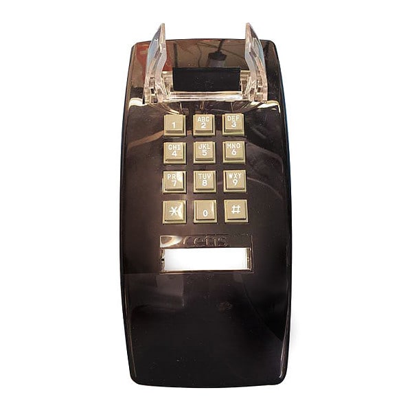 Cetis Standard Wall Phone, Black - 2554W NOMW (BK)