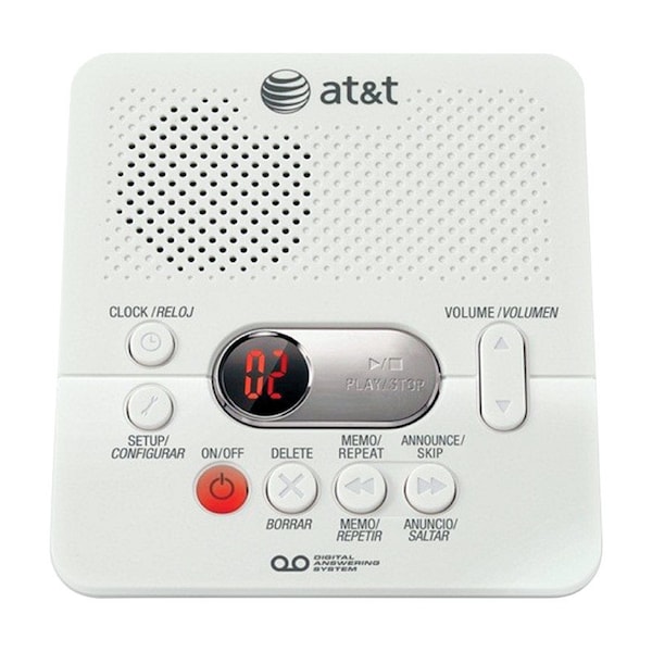 At&T AT&T Digital Answering System with Time/Day Stamp - 1 Hour Digital - White - 1740
