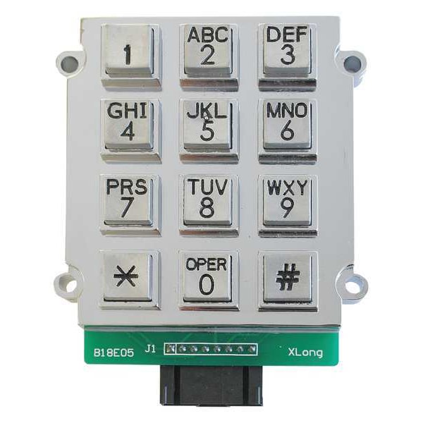 Hubbell Gai-Tronics Keypad, Steel, Stainless Steel, Accessory - 51035-005A