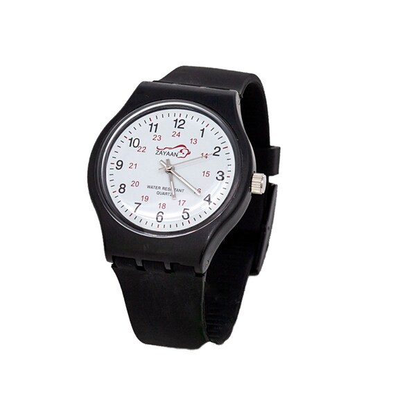 Zayaan Health Scrub Wear Classic Balance Medical Watch, Black - BLZH-ES-DF15-1B