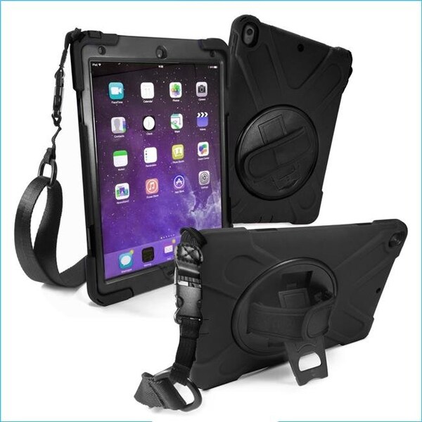 Ashtead Retail & Wholesale Tuff Luv F1-66 Armour Guard Case & Stand with Shoulder Strap for Apple iPad Pro 10.5 - Black - F1_66