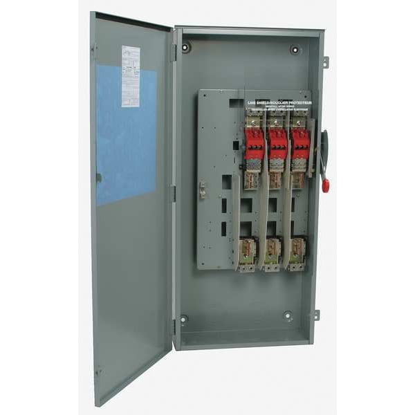 Interruptor de Seguridad Fusible Eaton, Alta Resistencia, 600V AC/250V DC, 3PST, 100 A, NEMA 3R - DH363FRK