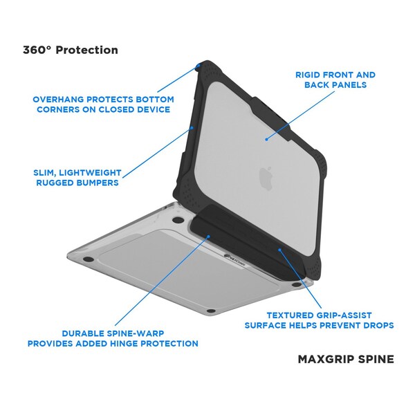 Max Cases EXT MAC AIR 13 18 19 20 M 1 CH - AP-ESL-MBA-13M-BCLR
