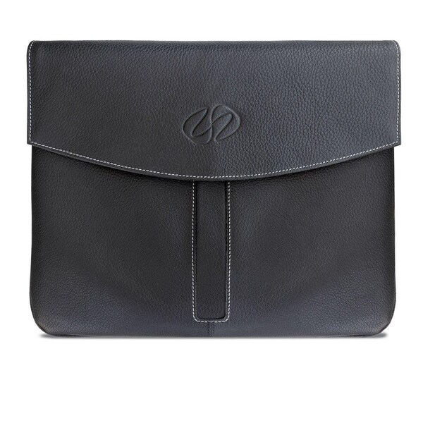 Maccase 12.9 in. Premium Leather Magic Keyboard Tablet Sleeve  Black - L12.9MKBSL-BK