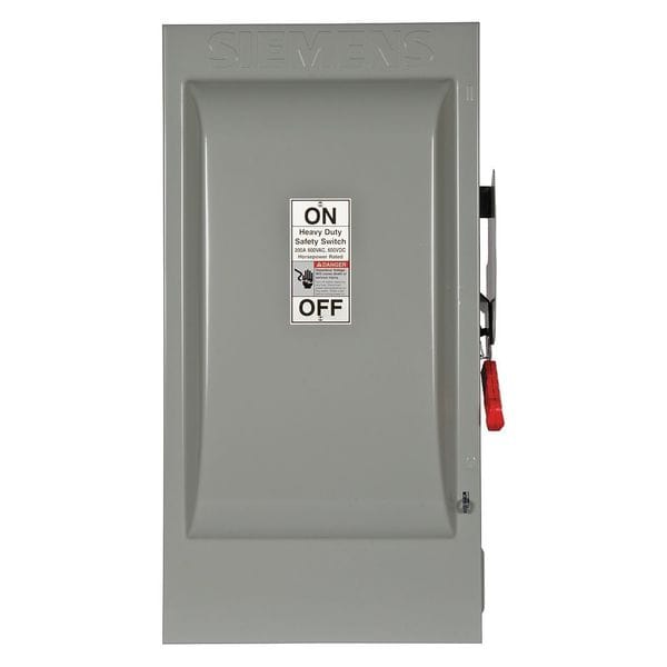 Interruptor de Seguridad con Fusible Siemens, De Servicio Pesado, 600V AC, 3PST, 200 A, NEMA 1 - HF364N