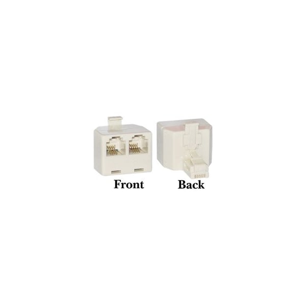 Swe-Tech 3C Phone Splitter Straight, RJ11 6P4C Male to 2 RJ11 6P4C Female - FWTPA-6P4C-ST