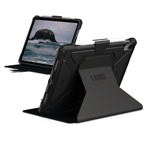 Urban Armor Gear Metropolis Folio Case for Apple iPad 10.9 2022, Black - 123396114040
