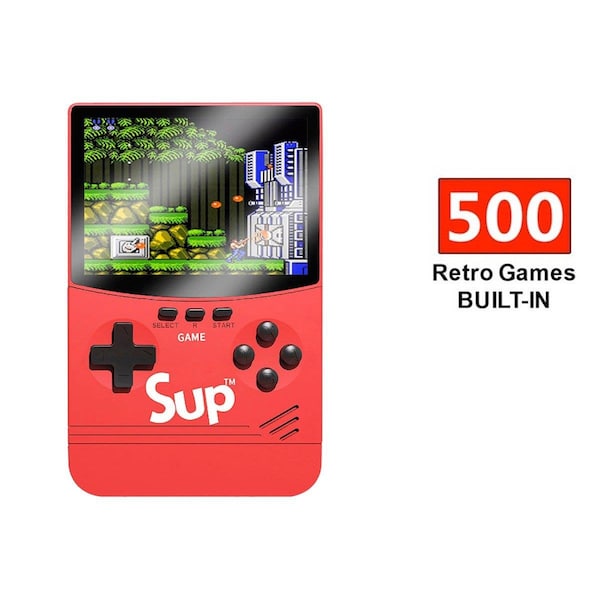 Vida Portable Video Game with Power Bank Capabilities, Red - VI4250625