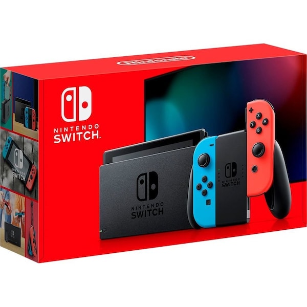 Nintendo Switch 32GB Console - Neon Red/Neon Blue Joy-Con Model No 5670100 - HADSKABAA