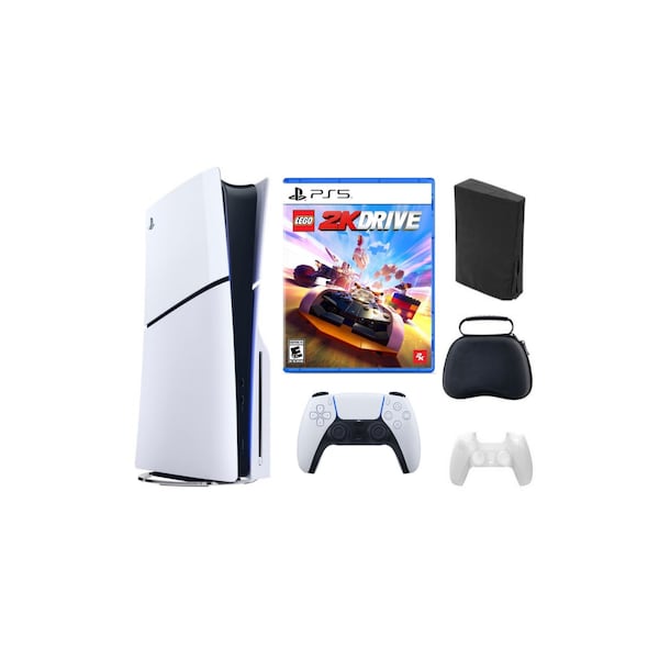 Sony Playstation Slim Disc Bundle With Accessories, and Lego Game - 1000039671-12