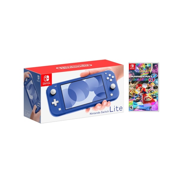 Nintendo Switch Lite Blue Bundle With Mario Kart 8 Deluxe Game - HDHSBBZAA-3