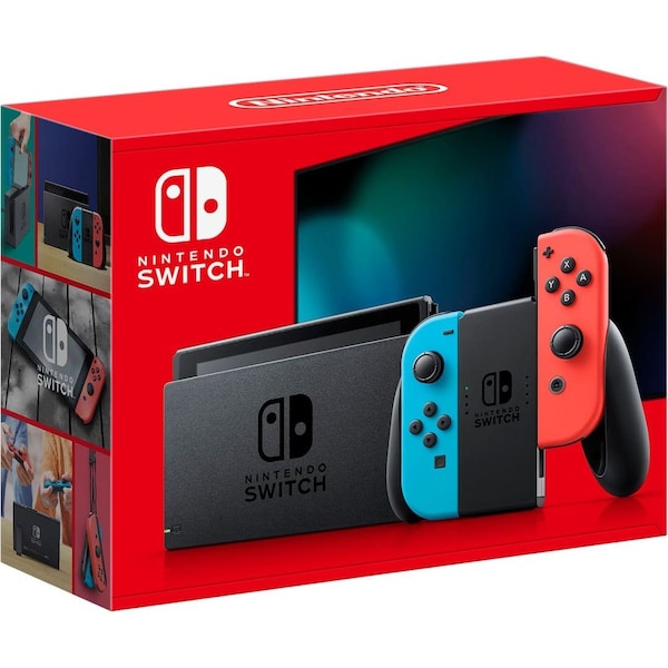 Nintendo Switch Neon Bundle With Accessories and Mario Kart 8 Deluxe Game - HADSKABAA-3