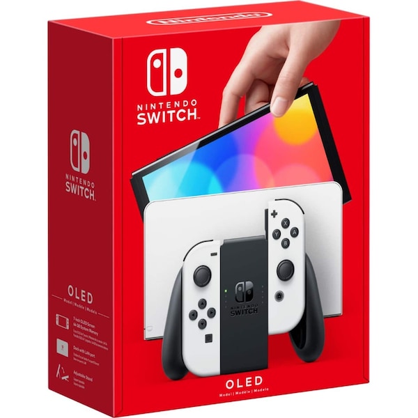 Nintendo Switch Oled White Bundle With Accessories and Mario Kart 8 Deluxe Game - 115461-3
