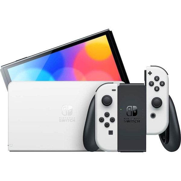 Nintendo Switch Oled White Bundle With Accessories and Mario Kart 8 Deluxe Game - 115461-3