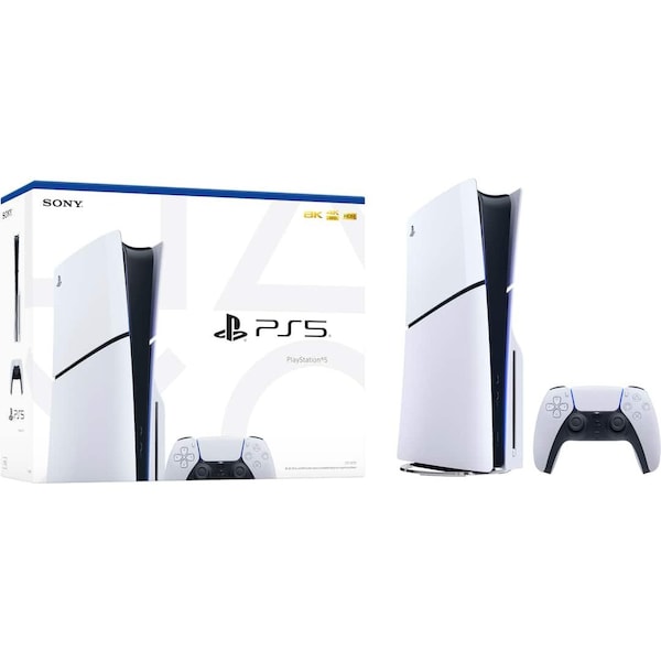 Sony Playstation Slim Disc White Bundle With Accessories, and Madden NFL 25 Game - 1000039671-7