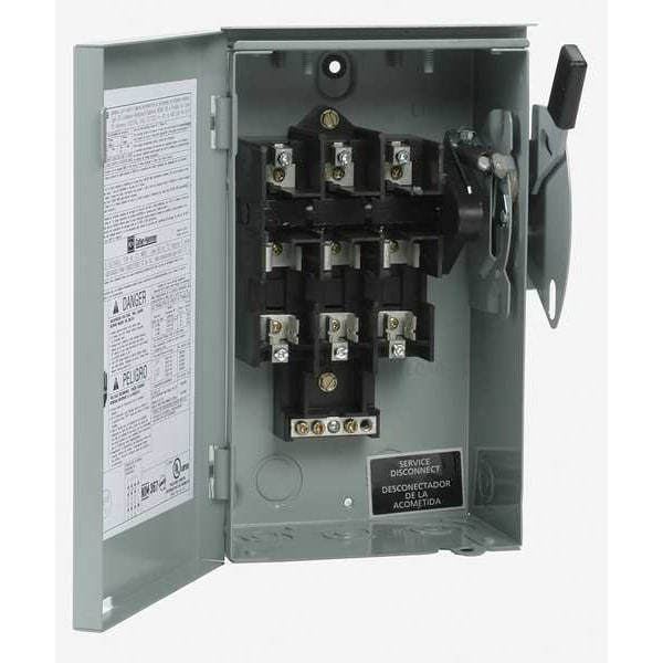 Interruptor de Seguridad Fusible Eaton, Deber General, 240V AC, 3PST, 30 A, NEMA 1 - DG321NGB