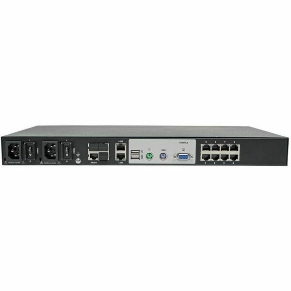 Tripp Lite 8-PORT CAT5 KVM OVER IP SWITCH WITH VIRTUAL MEDIA - 1 LOCAL & 1 REMOTE USER, 1U - B064-008-01-IPG