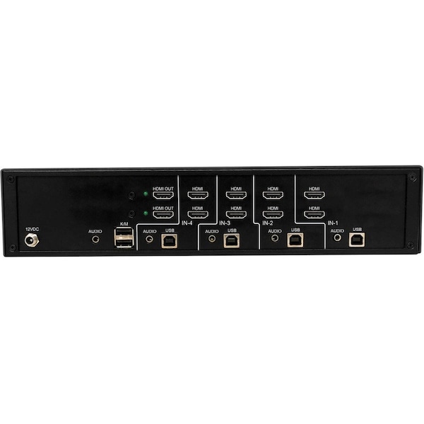 Tripp Lite SECURE KVM SWITCH, 4-PORT, DUAL HEAD, HDMI TO HDMI, 4K, NIAP PP4.0, AUDIO, TAA - B002-H2A4-N4