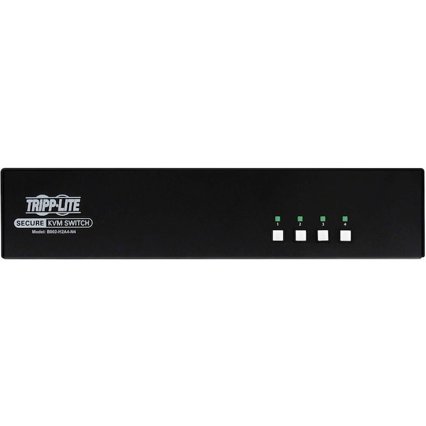Tripp Lite SECURE KVM SWITCH, 4-PORT, DUAL HEAD, HDMI TO HDMI, 4K, NIAP PP4.0, AUDIO, TAA - B002-H2A4-N4