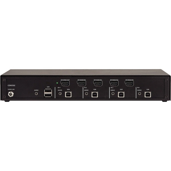 Black Box SECURE KVM SWITCH - 4-PORT, SINGLE-MONITOR, FLEXPORT HDMI/DISPLAYPORT, TAA IF OU - KVS4-1004HV