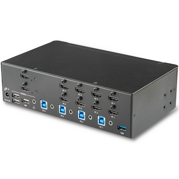 Startech.Com 4 Port HDMI KVM Switch - 4K 30Hz - Dual Display - SV431DHD4KU