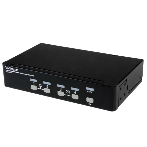 Startech.Com 4 Port DVI USB KVM Switch with Audio and USB 2.0 Hub - SV431DVIUA